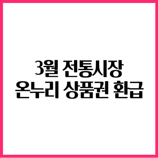 3월 봄맞이 수산물 온누리 상품권 환급 일정