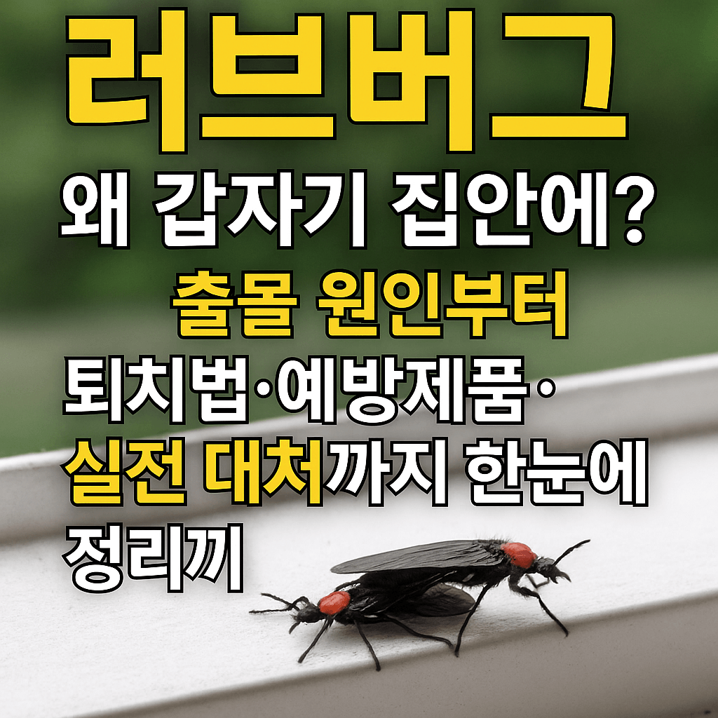 러브버그, 왜 갑자기 집안에? 출몰 원인부터 퇴치법·예방제품·실전 대처까지 한눈에 정리