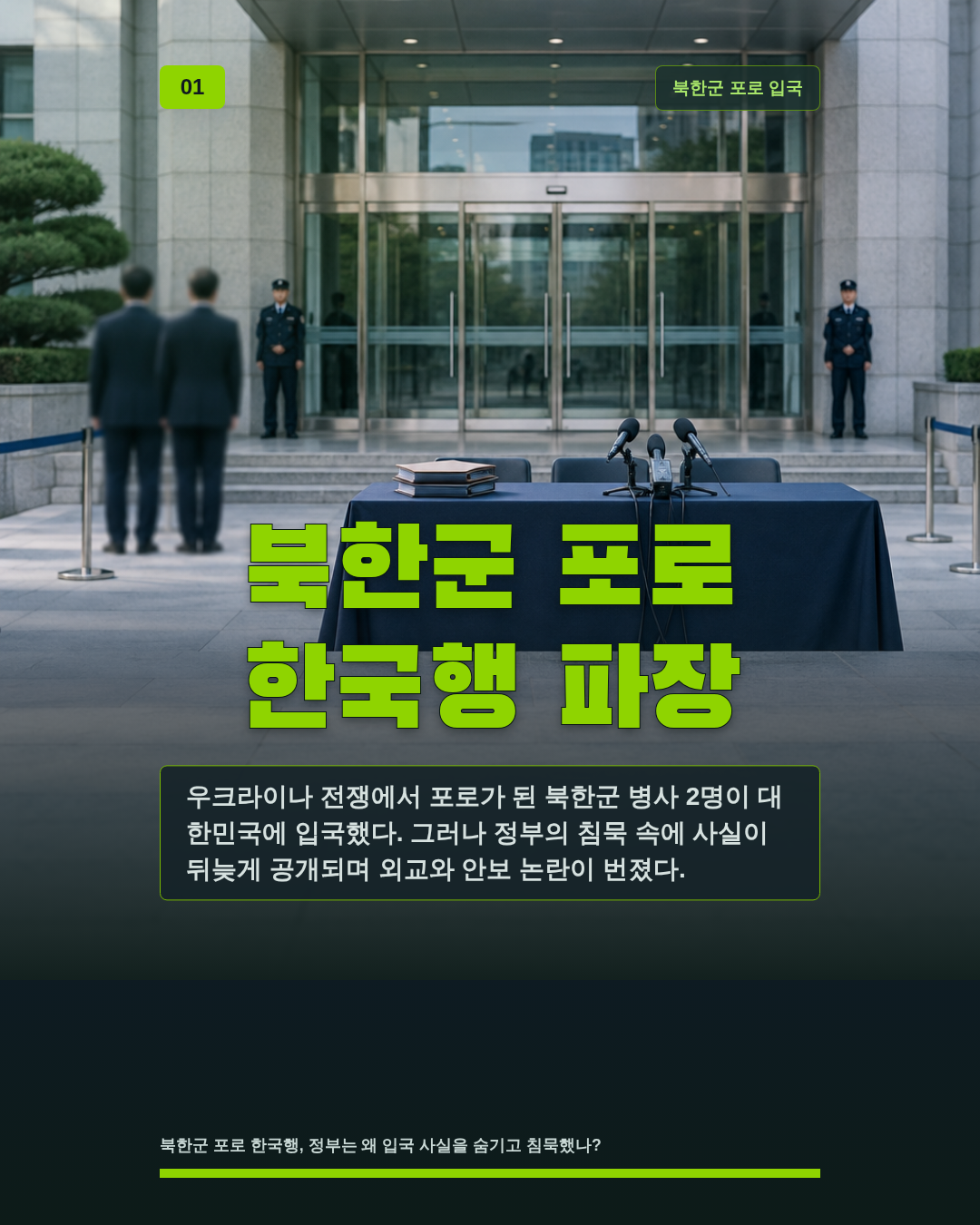 북한군 포로 한국행 파장