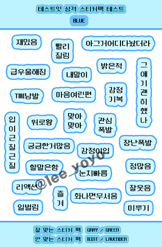 테스트잇 성격 스티커팩