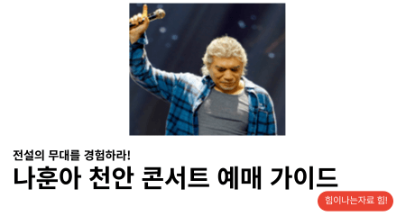 나훈아 천안 콘서트