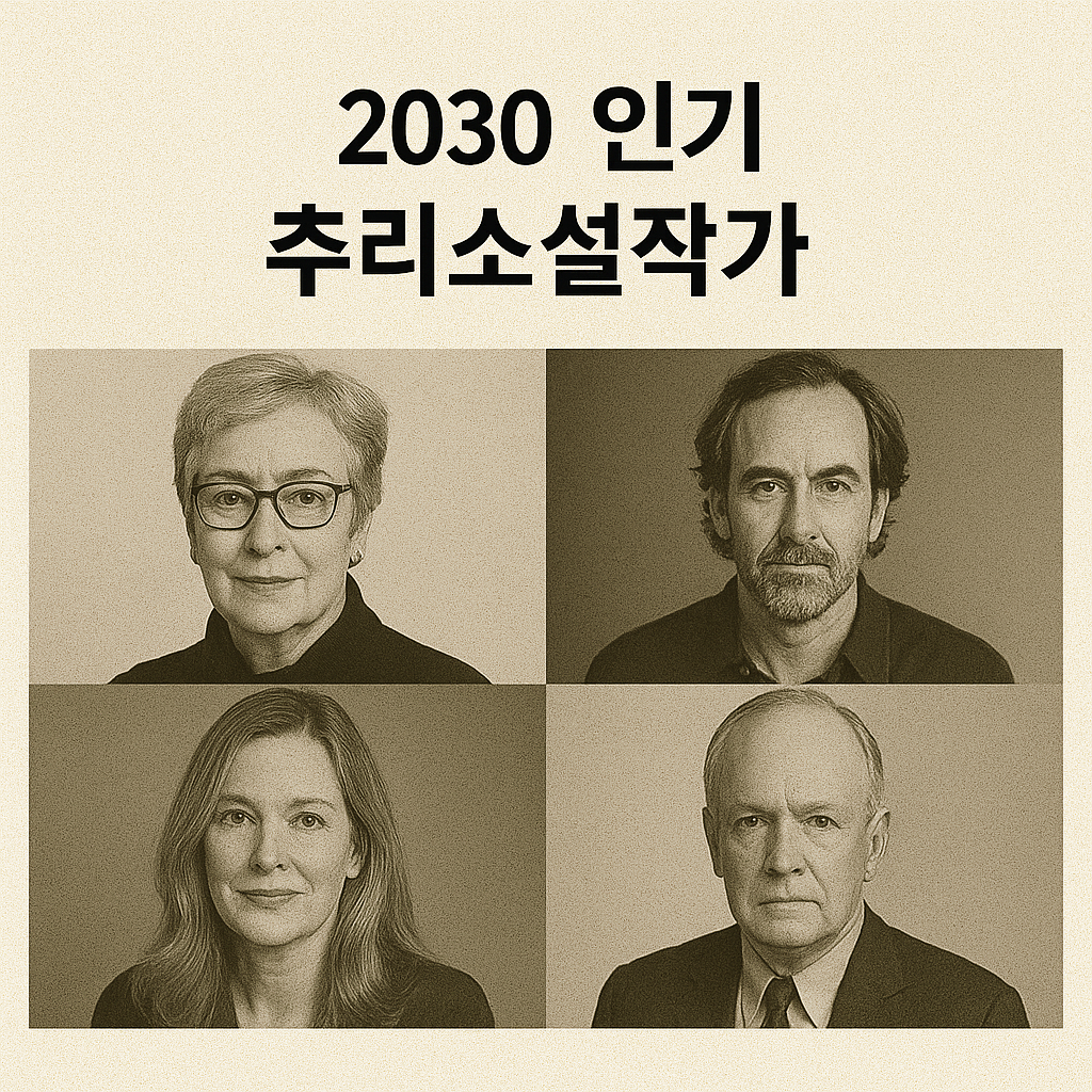 2030 인기 추리소설작가 (사회이슈, 감정선, 빠른전개)