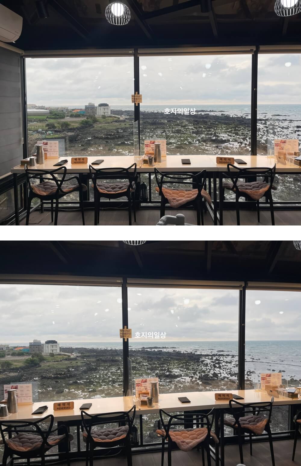 제주 애월 맛집 이춘옥원조고등어쌈밥 - 바다뷰 좌석
