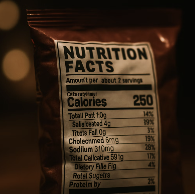 숫자는 거짓말하지 않는다, '영양정보표'