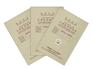 국제운전면허증 샘플