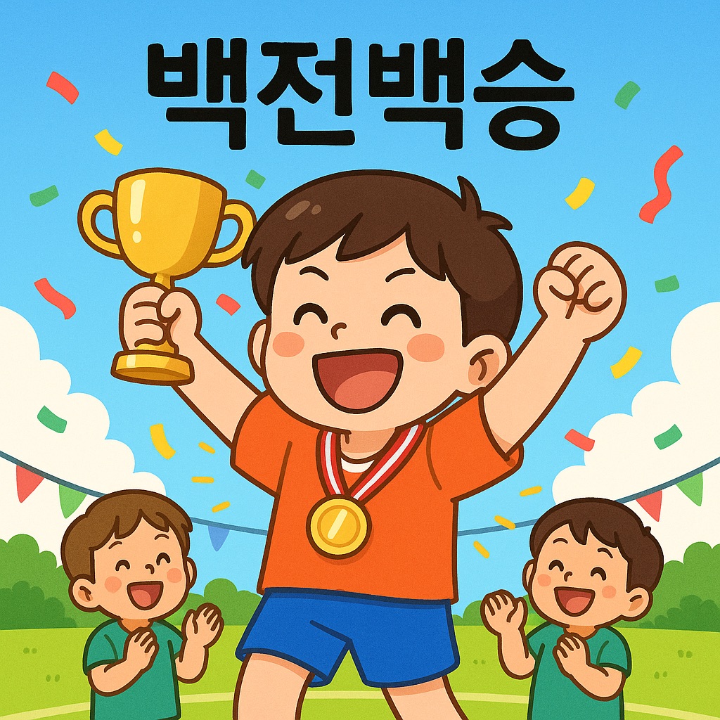 백전백승 사자성어 이미지