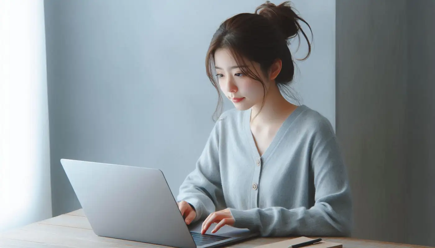 에어드랍-부업-하는-방법을-알아보고-수익창출하는-여성의-모습