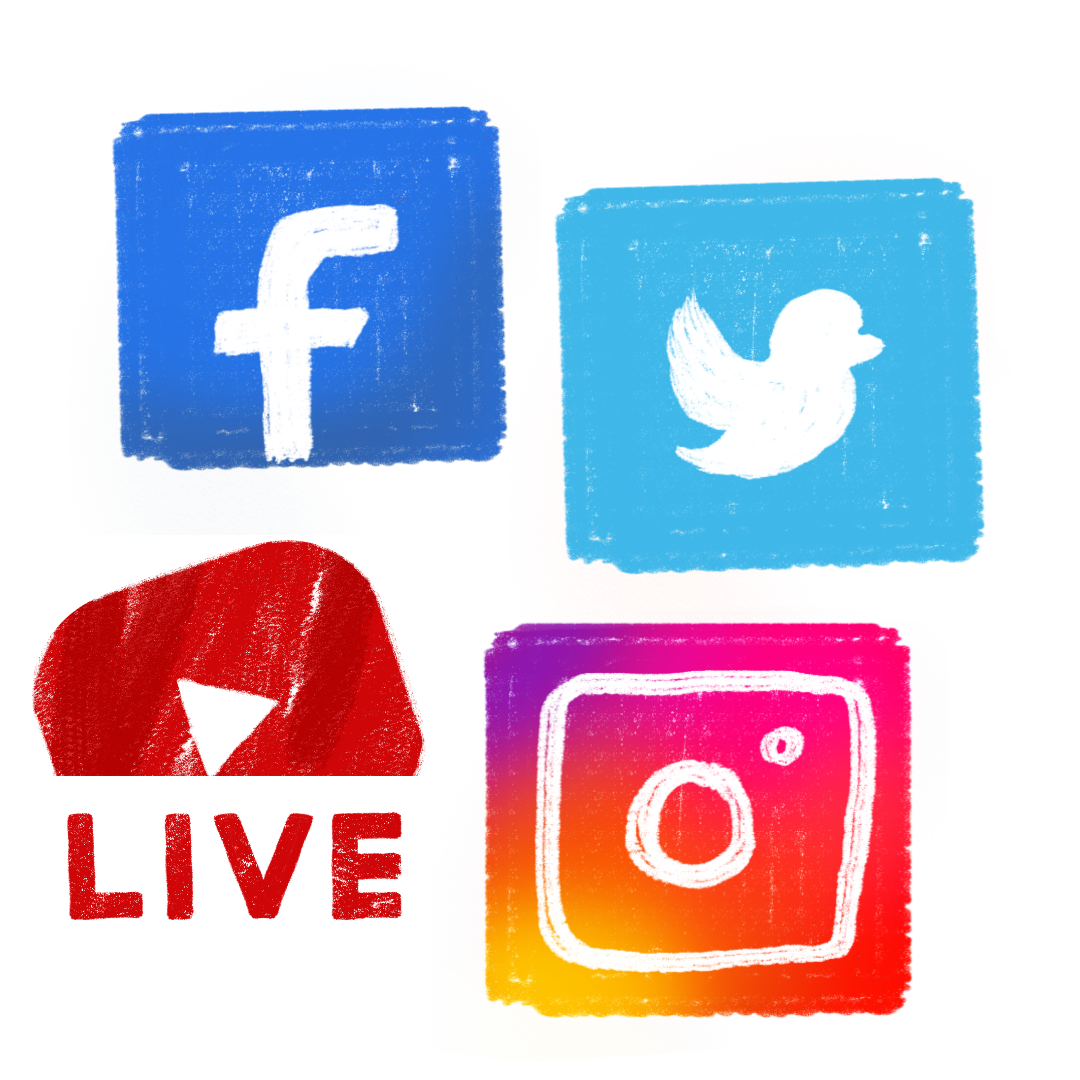 페이스북, 트위터, 유튜브, 인스타그램 로고 이미지