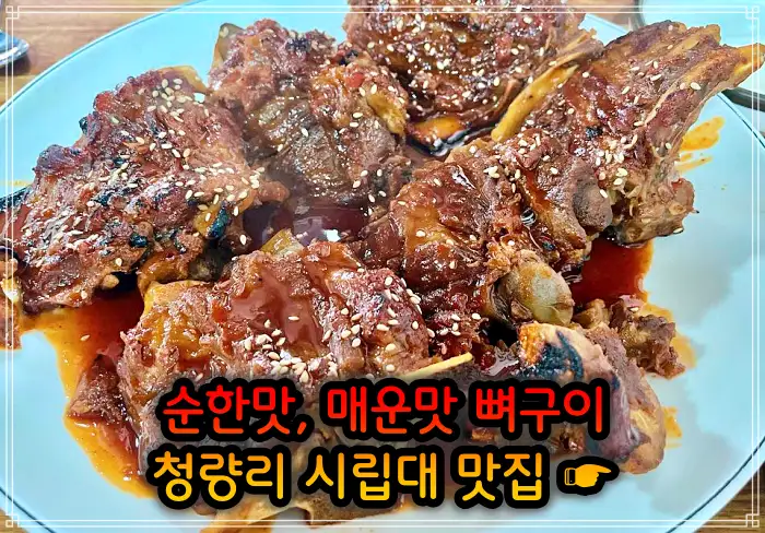 시립대 청량리 맛집 매운맛 뼈구이