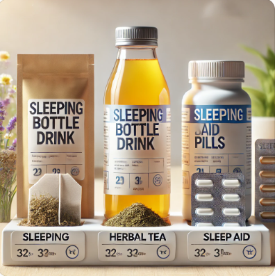 슬리핑보틀, 수면 보조제 알약, 허브티