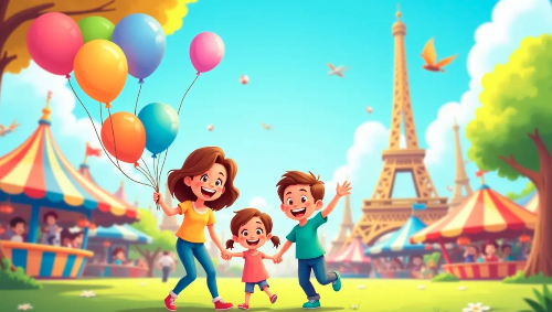 가족-놀이공원-풍선