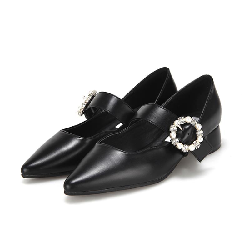 BABARA B BY 큐빅포인트 메리제인 여성구두 DIE541BK