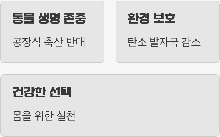 채식, 단순히 '고기 안 먹기'가 아니에요