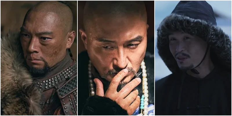 드라마 연인에서 청나라 사람을 맡은 용골대, 홍타이지, 정명수