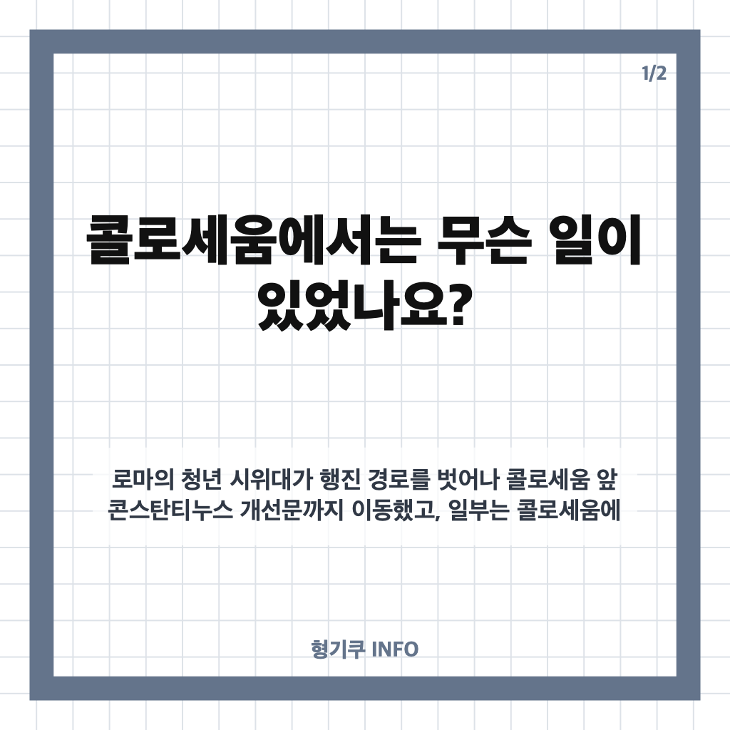 이탈리아 콜로세움 시위, 고물가 항의 배경과 시위대 진입 상황 정리 카드뉴스 1