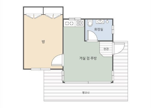 숲속수련장 6인실평면도