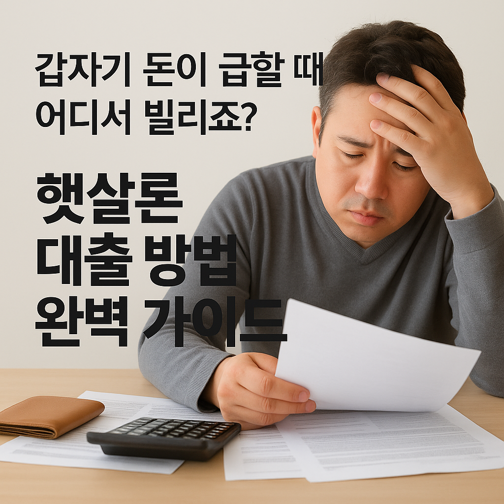햇살론 대출 방법 완벽 가이드