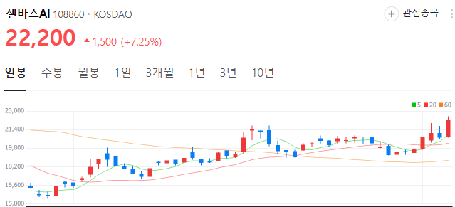 챗GPT-관련주-셀바스ai-주가