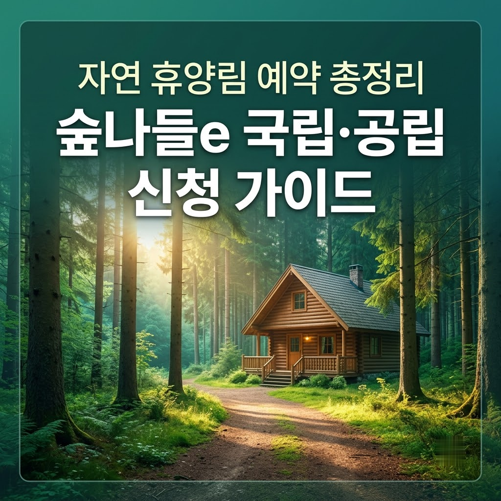 숲나들e 국립 및 공립 자연휴양림 예약 방법과 신청 일정