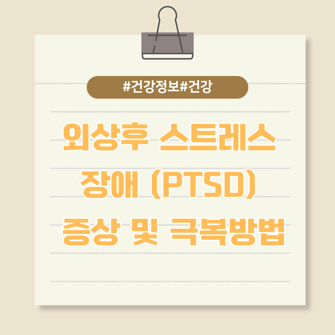 외상후 스트레스 장애(PTSD) 증상 및 극복방법