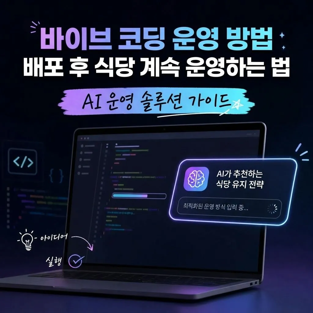 바이브 코딩 운영 방법 배포 후 식당 계속 운영하는 법