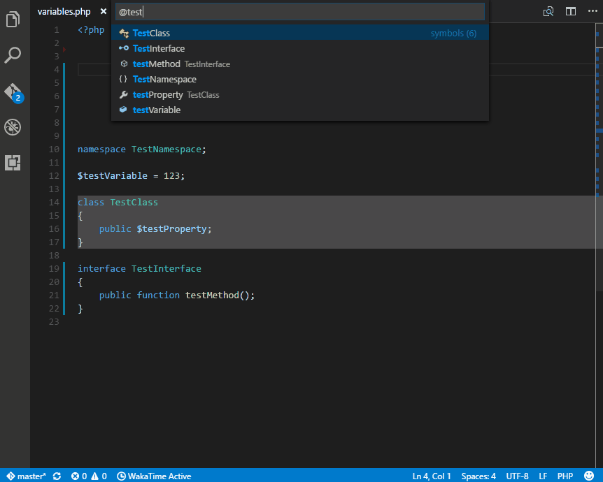 PHP IntelliSense