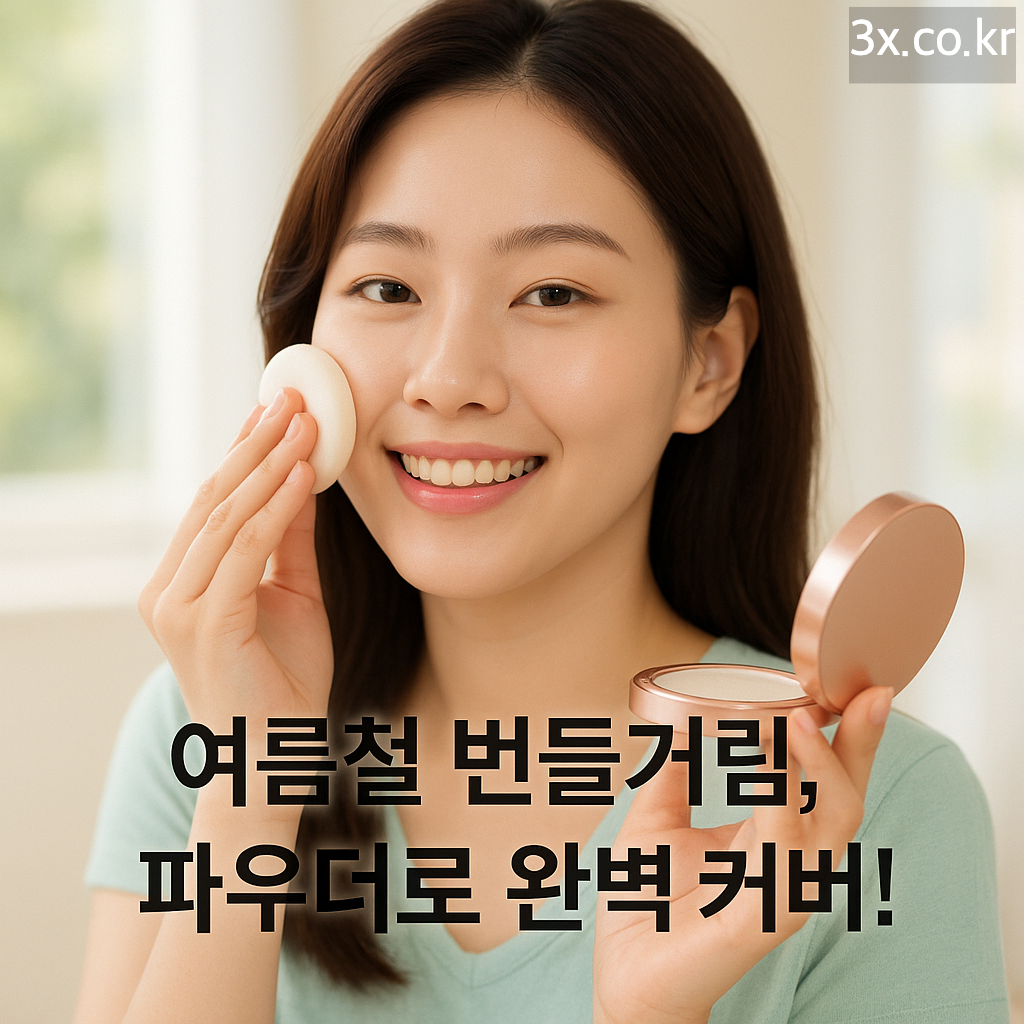 여름철 번들거림, 파우더로 완벽 커버!