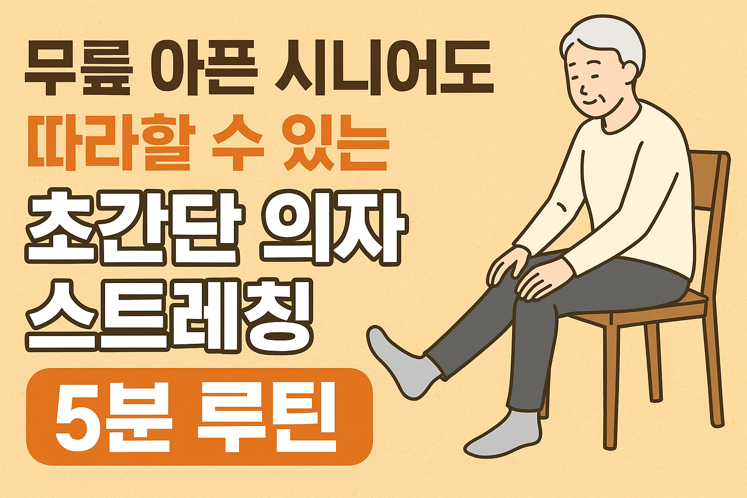 시니어 무릎 건강을 위한 의자 스트레칭 5분 루틴 가이드