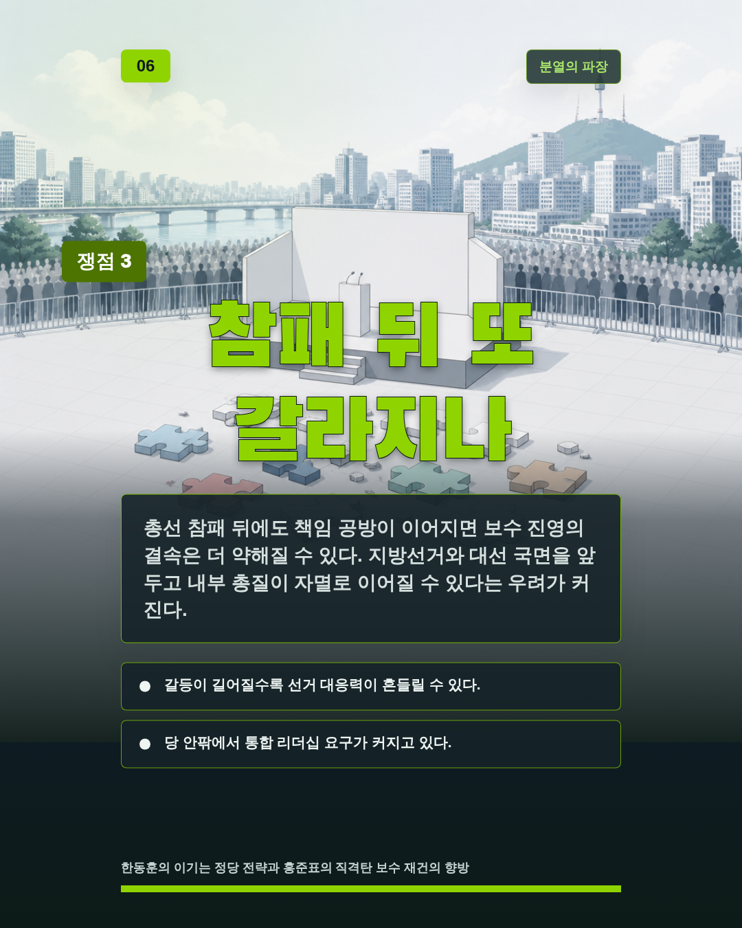 참패 뒤 또 갈라지나