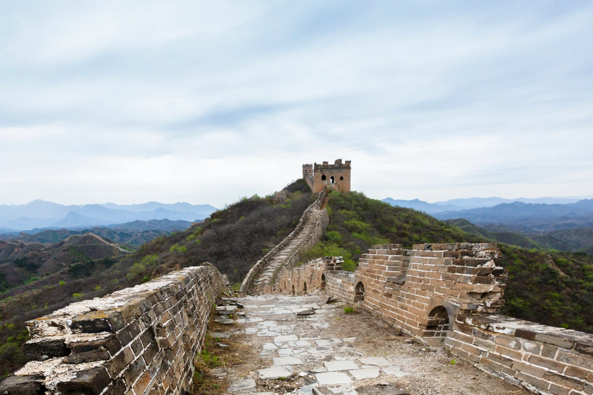 중국 사마대장성 정상 풍경