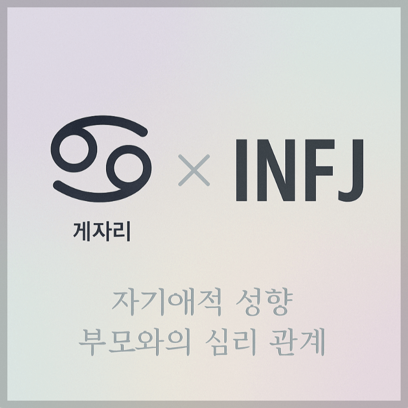 alt="자기애적 성향 부모와 게자리&INFJ 자녀의 심리 관계를 의미하는 그래픽 커버."