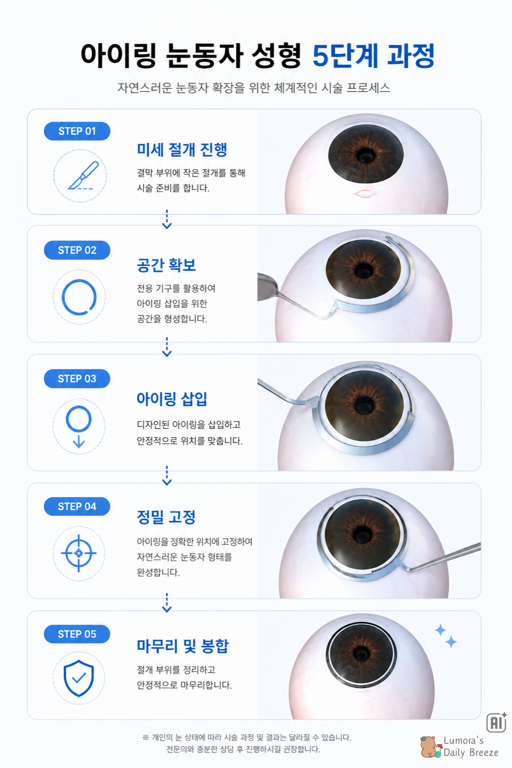 아이링 수술 과정