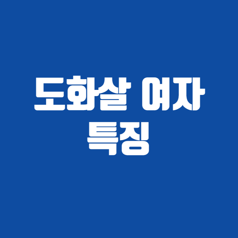 도화살 여자 특징