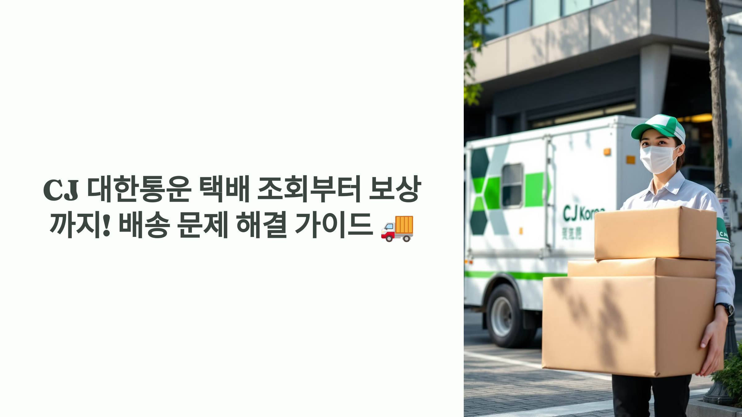 CJ 대한통운 택배 조회부터 보상까지! 배송 문제 해결 가이드