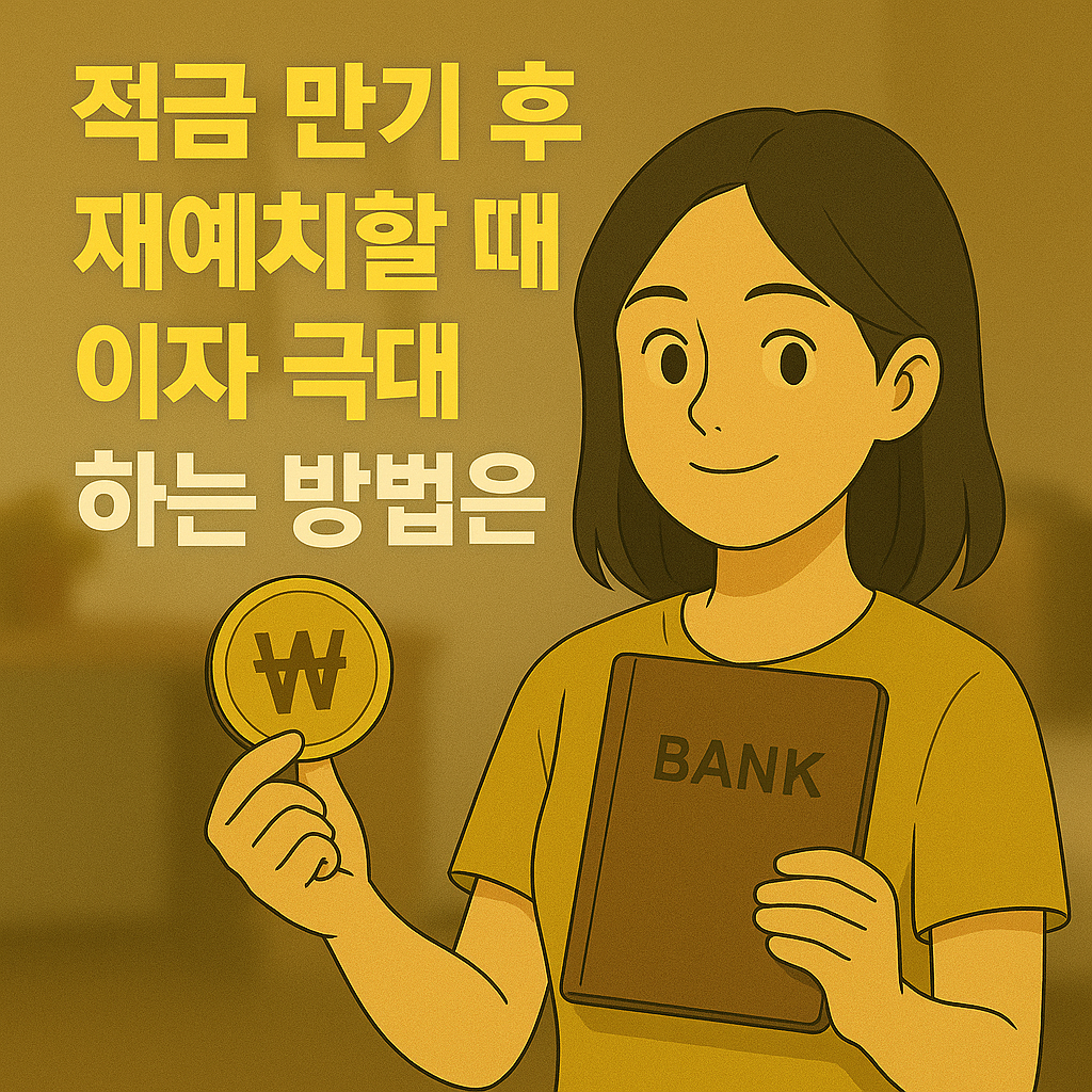 적금 만기 후 재예치할 때 이자 극대화하는 방법은