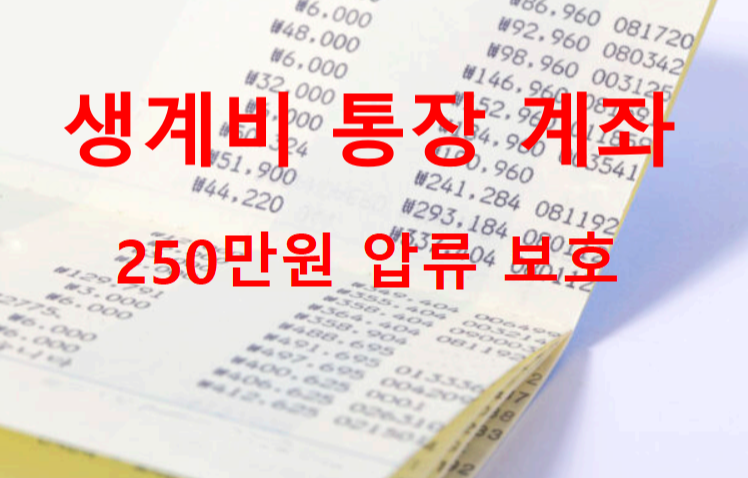 생계비 계좌