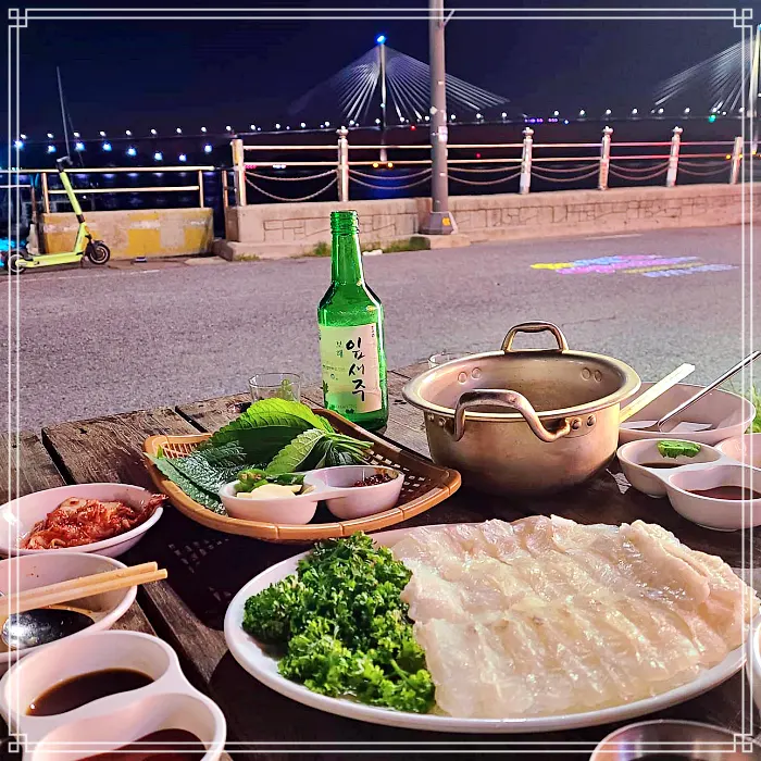 목포 맛집 오션뷰 포장마차, 오징어 통찜, 숙회