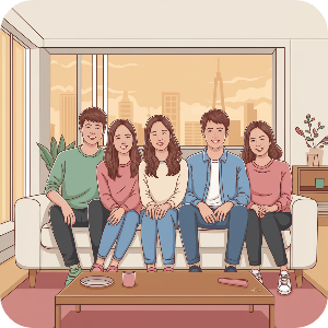 청년 월세 한시 특별지원금 받아 행복해하는 이미지