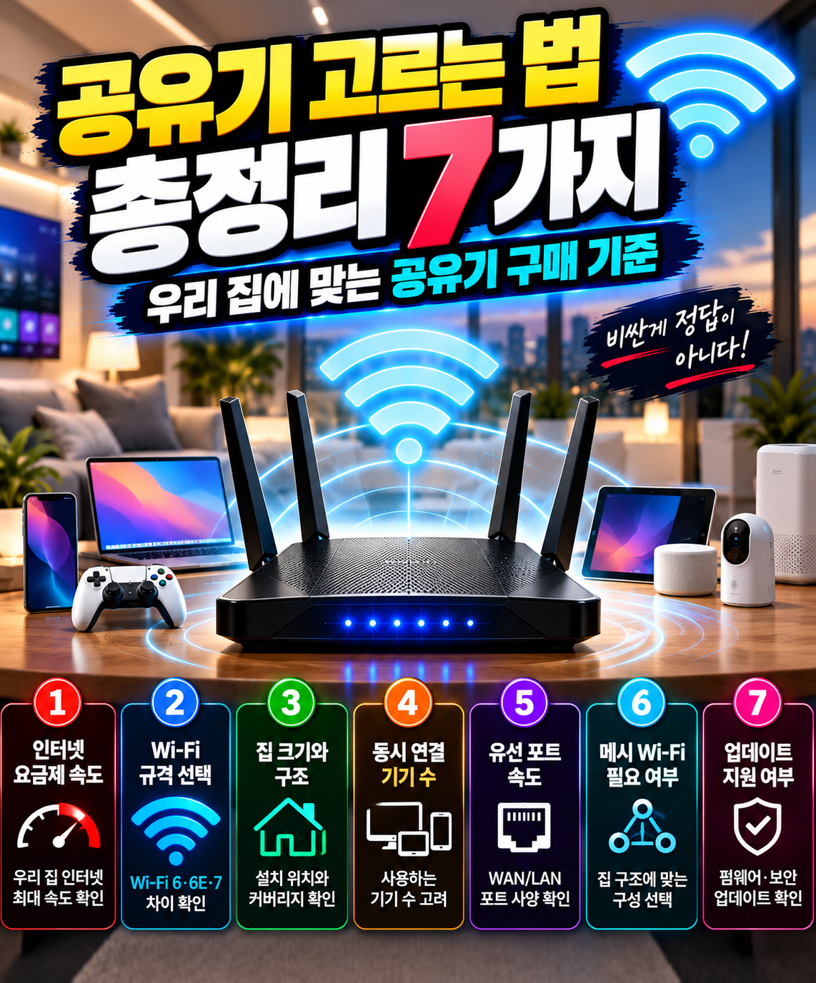 와이파이 공유기 고르는 법 구매 기준 7가지