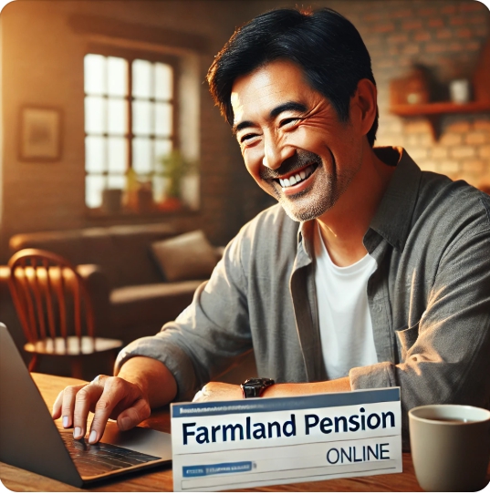 농지연금 신청하는 모습을 표현한 이미지