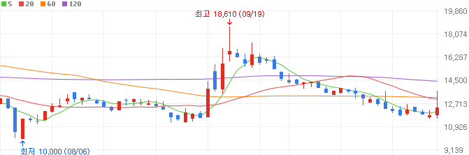 해리스-관련주-대명에너지-주가
