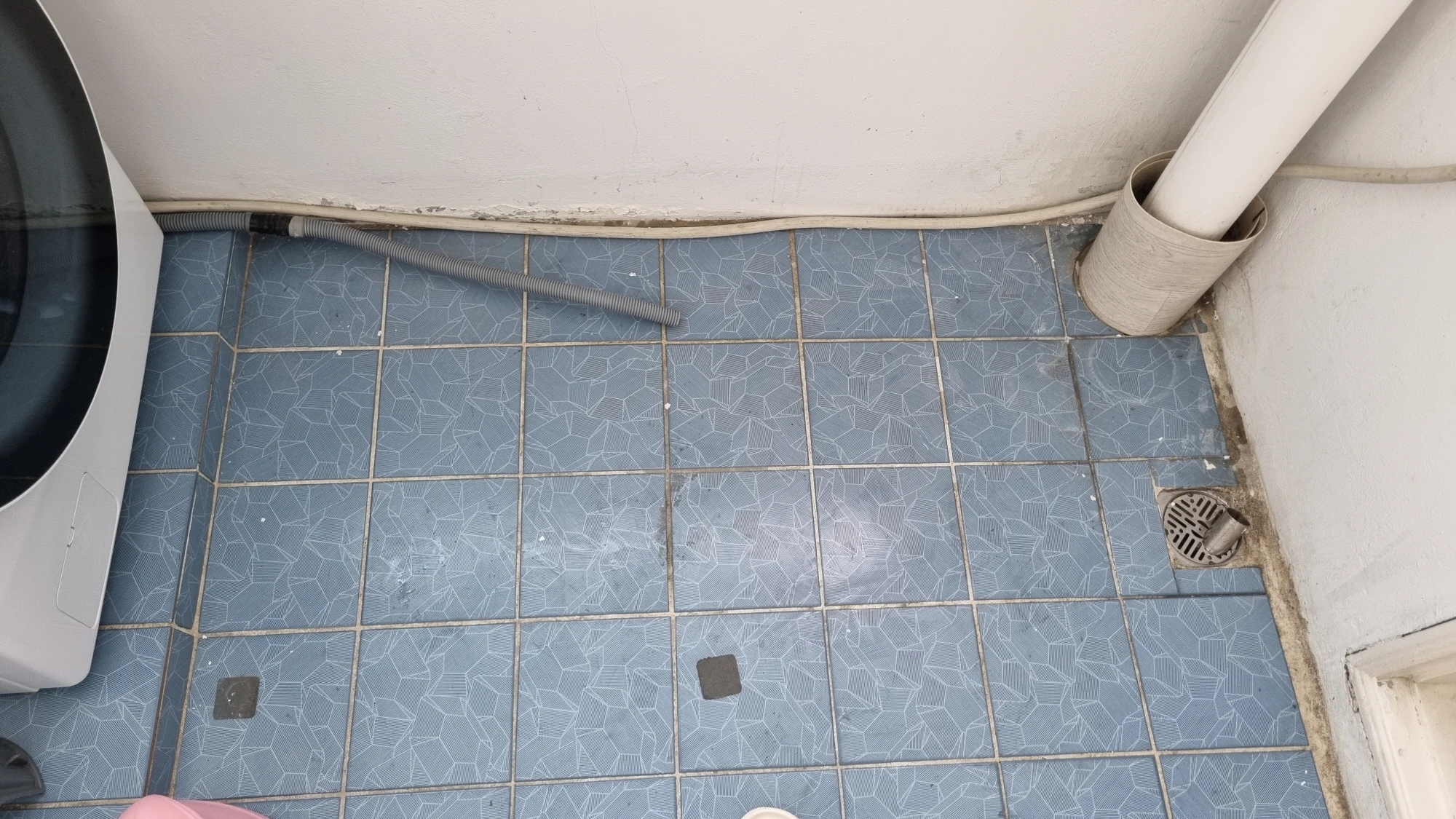 짧은 드럼세탁기 배수 호스