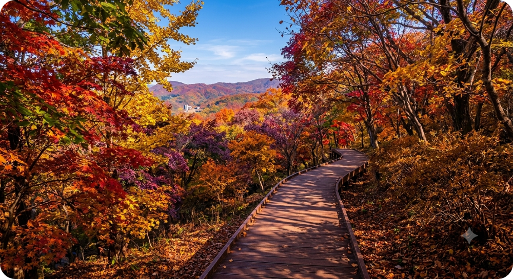 지리산 단풍명소 AI 이미지