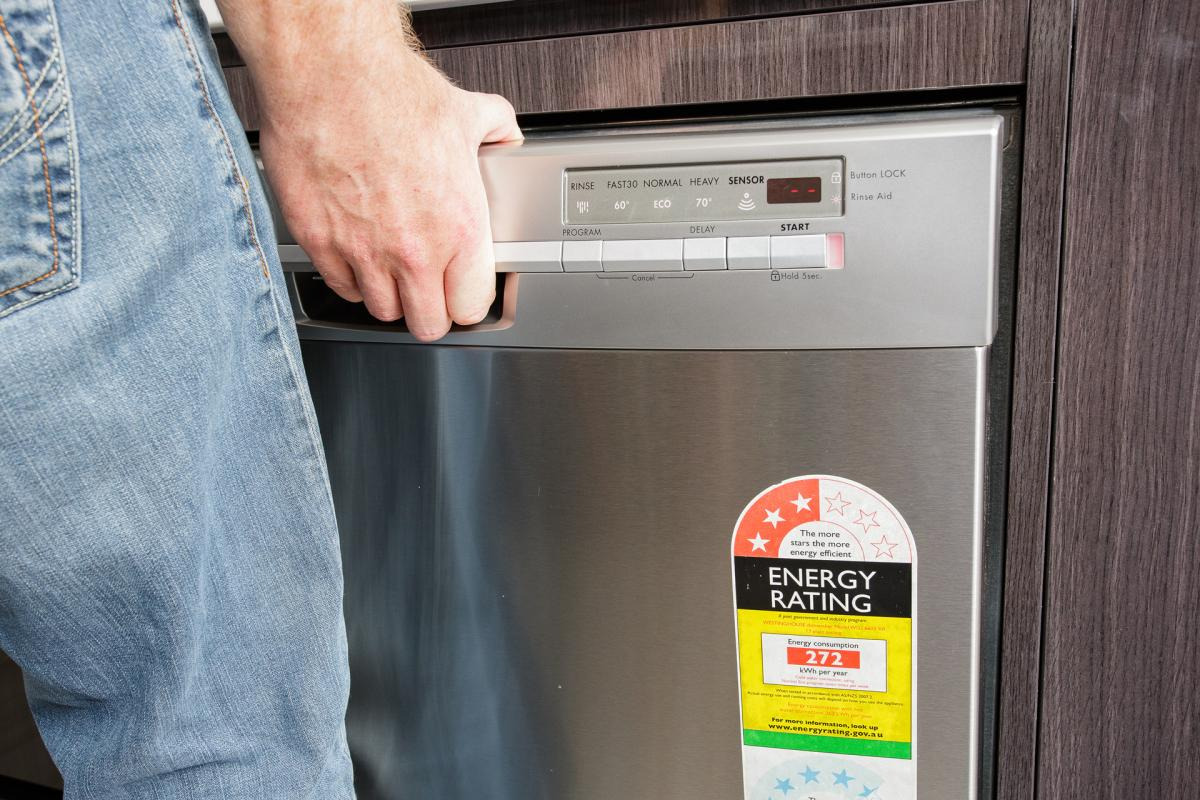 에너지 등급이 적힌 에너지 효율적인 가전제품