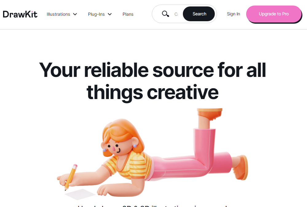 DrawKit (드로우킷): 다양한 주제 기반 무료 일러스트 패키지