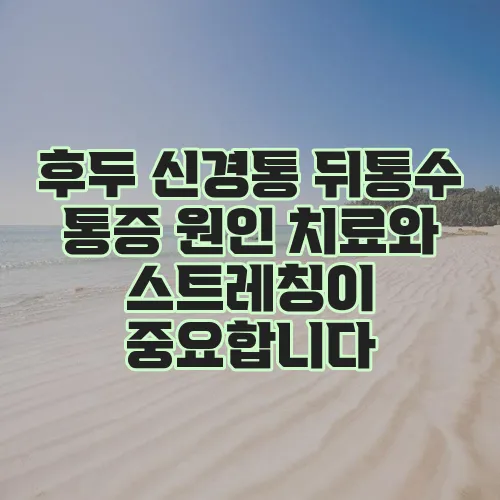 후두 신경통 뒤통수 통증 원인 치료와 스트레칭이 중요합니다