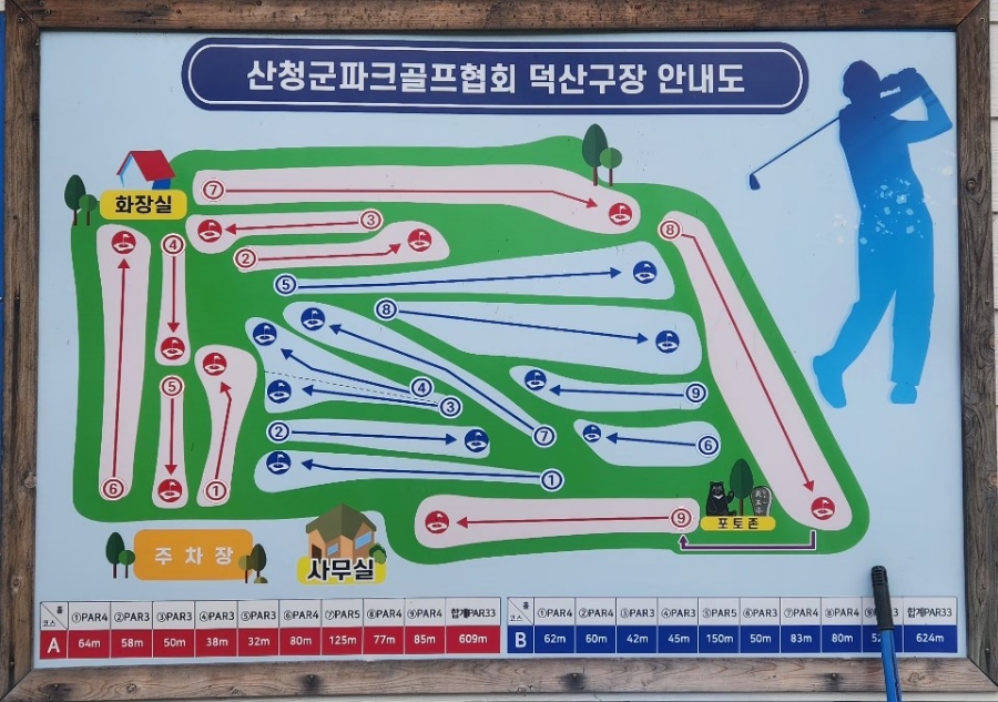 산청군파크골프장 (산청파크골프장, 시천파크골프장, 덕산파크골프장) 경상남도 산청군 시천면 사리 900-48