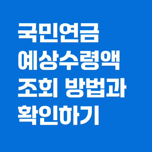 국민연금 예상수령액