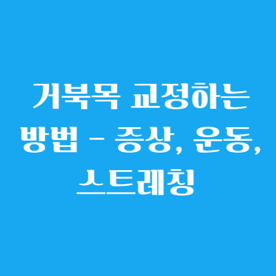 거북목 교정하는 방법 - 증상, 운동, 스트레칭