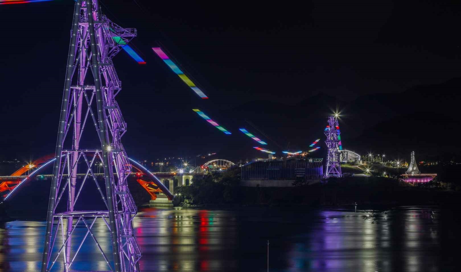 삼천포대교공원 야경